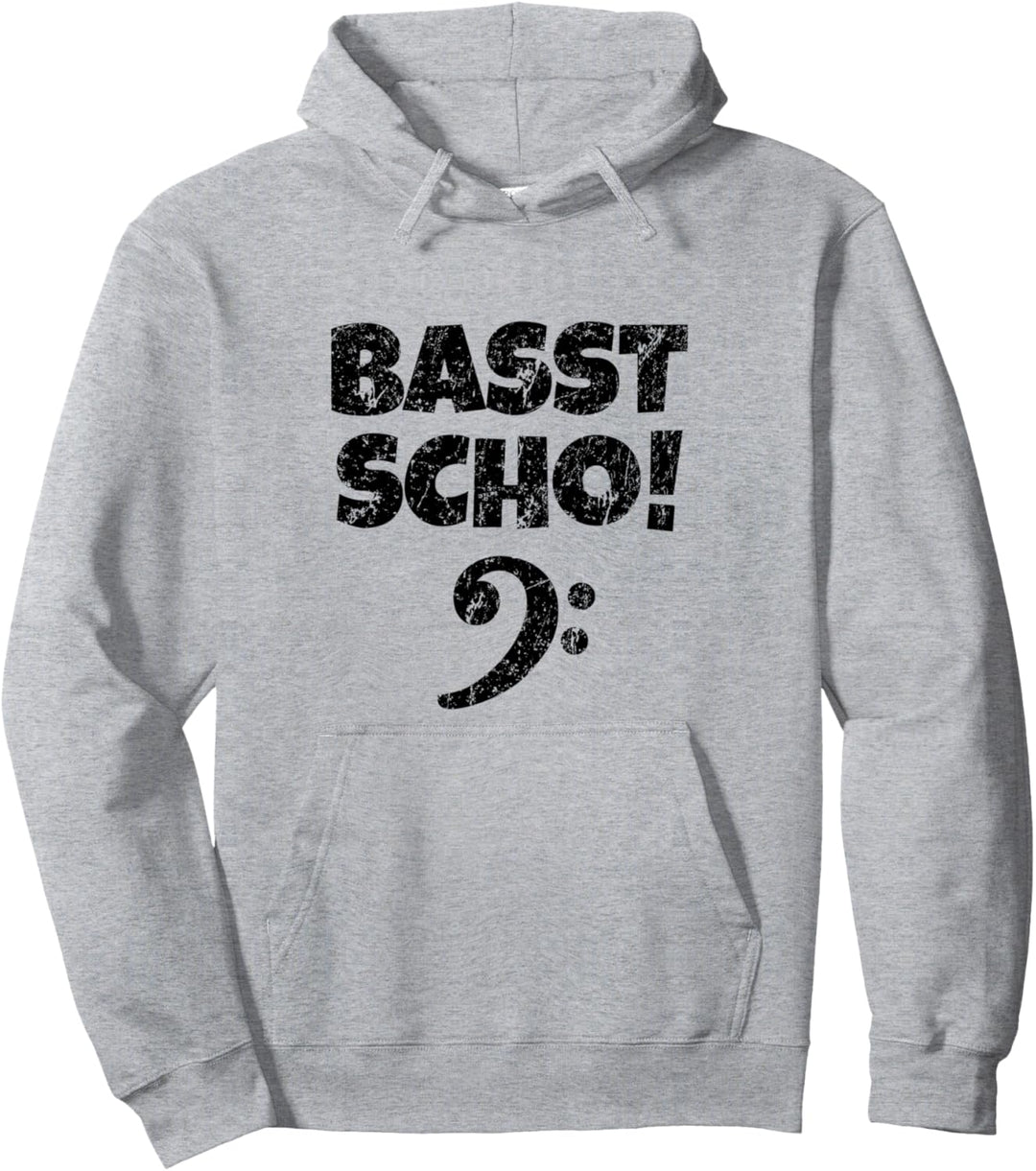Basst Scho (Vintage/Schwarz) Bassist Bassisten Pullover Hoodie