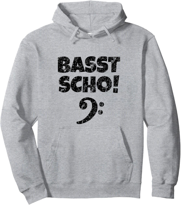 Basst Scho (Vintage/Schwarz) Bassist Bassisten Pullover Hoodie