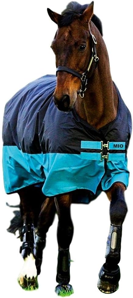 Horseware Mio T/O Lite Turnout Decke wasserdicht Black/Turq & Black HW 20 4'0, 4'0