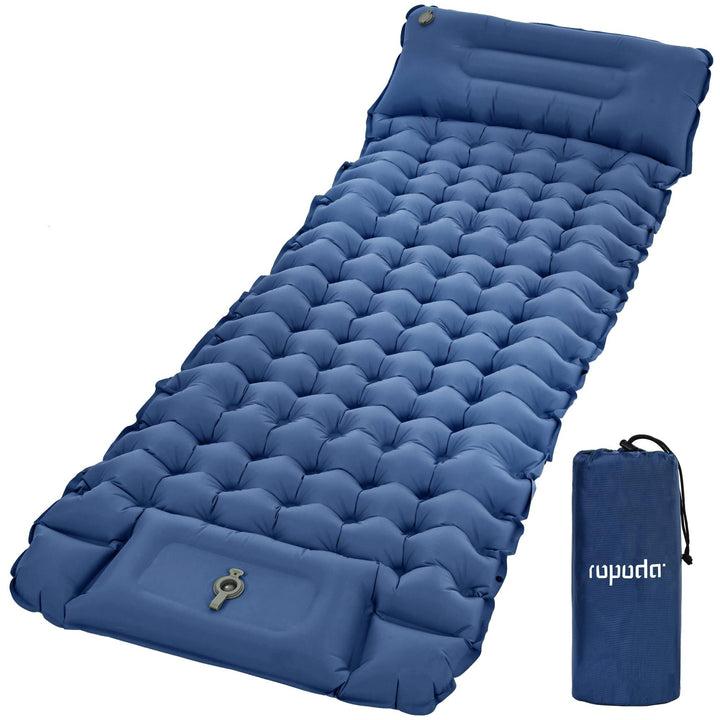 ROPODA Isomatte Camping Selbstaufblasend, Ultraleicht Isomatte Aufblasbar mit Kissen, Campingmatte m
