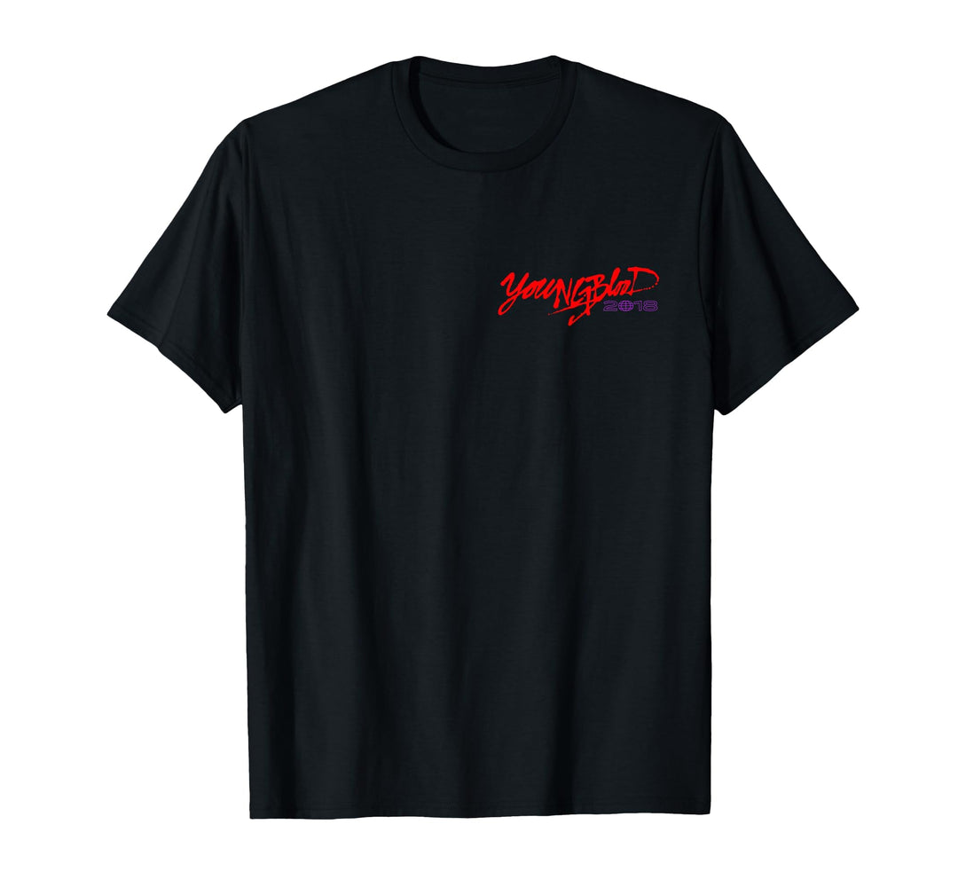 5 Seconds of Summer - Youngblood Logo Rose Front Back Print T-Shirt