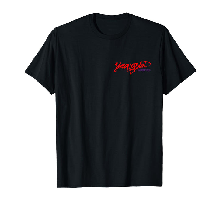 5 Seconds of Summer - Youngblood Logo Rose Front Back Print T-Shirt