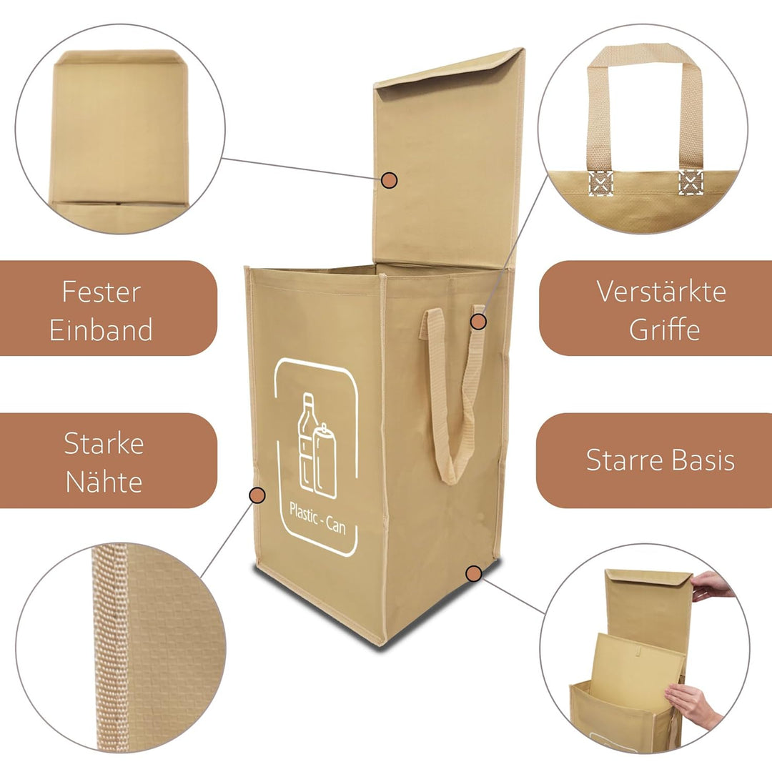 NYIKA Recycling System - Altglas Sammelbehälter - Pfandflaschen Aufbewahrung - Leergut Sammelbehälte