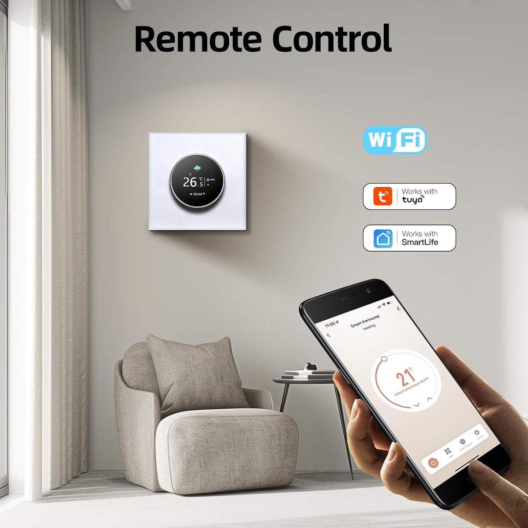 MVAVA Thermostat für Wasser Fussbodenheizung, Smart WLAN Thermostat kompatibel mit Alexa und Google