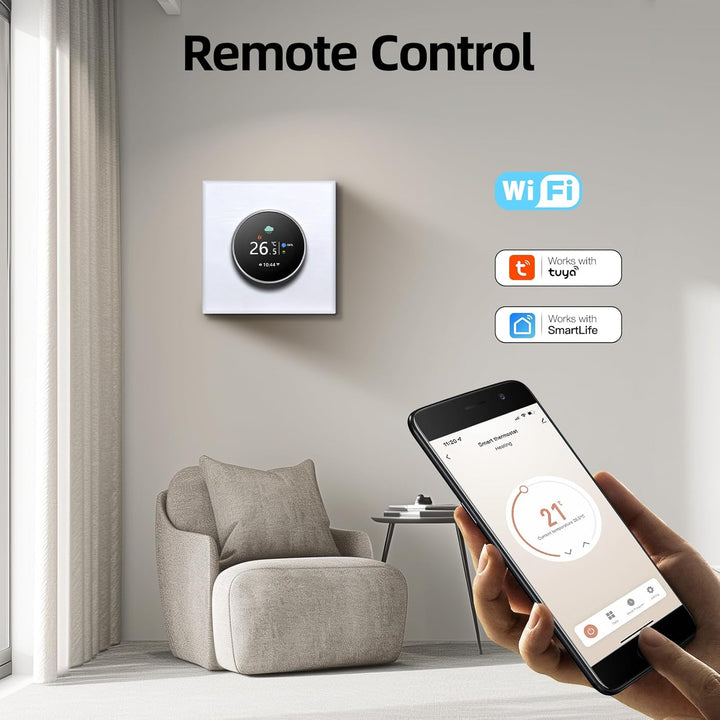 MVAVA Thermostat für Wasser Fussbodenheizung, Smart WLAN Thermostat kompatibel mit Alexa und Google