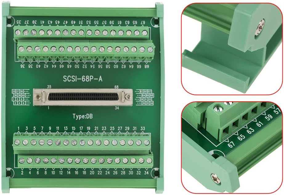 SCSI-68P-A Buchse Breakout Board Terminal Modul