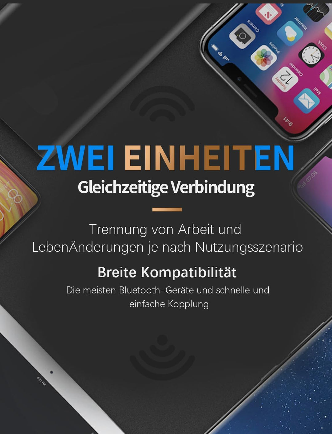 Boytond Bluetooth-Headset, kabelloses Headset mit Mikrofon, Fahr-Headset mit 24-Stunden-Gesprächszei