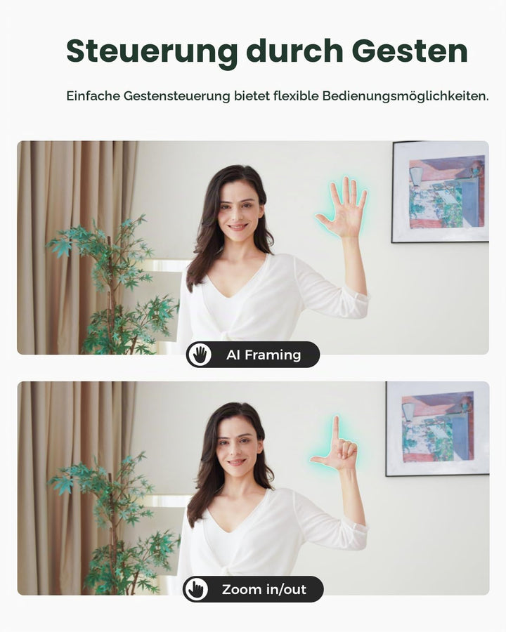 OBSBOT Meet SE 1080P 100FPS Webcam für PC, USB-Webcam mit AI-Tracking, Mikrofon, Stativ, gestaffelte