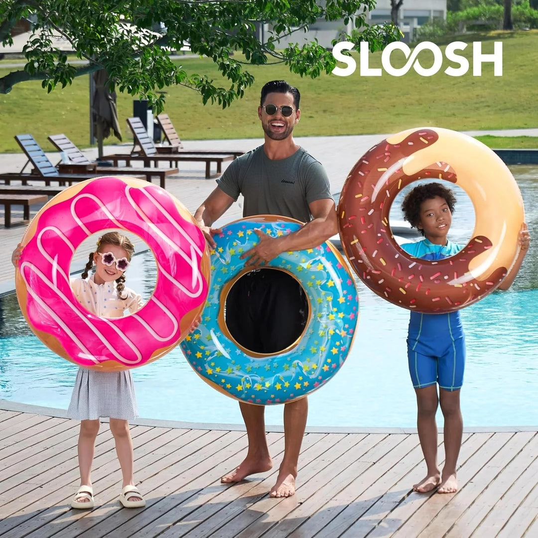 JOYIN 3 Pack Aufblasbarer Schwimmreifen mit Glitzern 32.5"/82.55cm, Schwimmring, Sommer Wasser Schwi