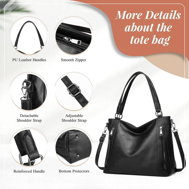 VINBAGGE Damen Handtasche Leder Henkeltasche Top Griff Tasche Vintage Weiches Umhängetasche Schulter