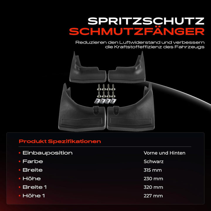 4x Schmutzfänger Vorne Hinten Links Rechts für GLC Klasse X253 220 250 300 350 2015-2016