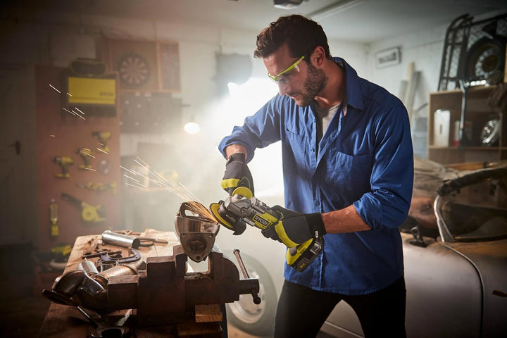 RYOBI 18 V ONE+ Brushless Akku-Winkelschleifer R18AG7-150GZL (Scheibendurchmesser 125 mm, Leerlaufdr