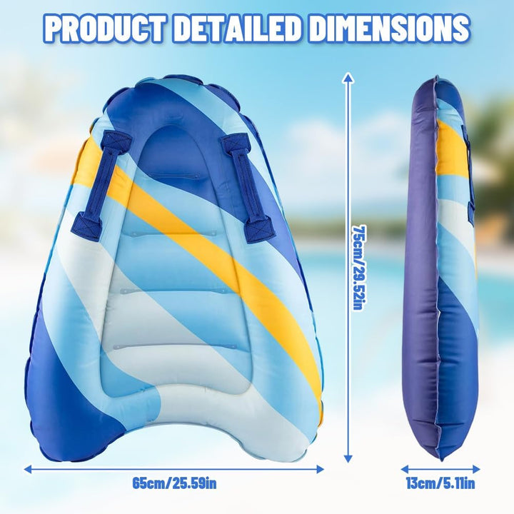 Bodyboard Aufblasbar, Aufblasbares Surfbrett, Tragbares Bodyboard Kinder mit Griffen, Aufblasbares S