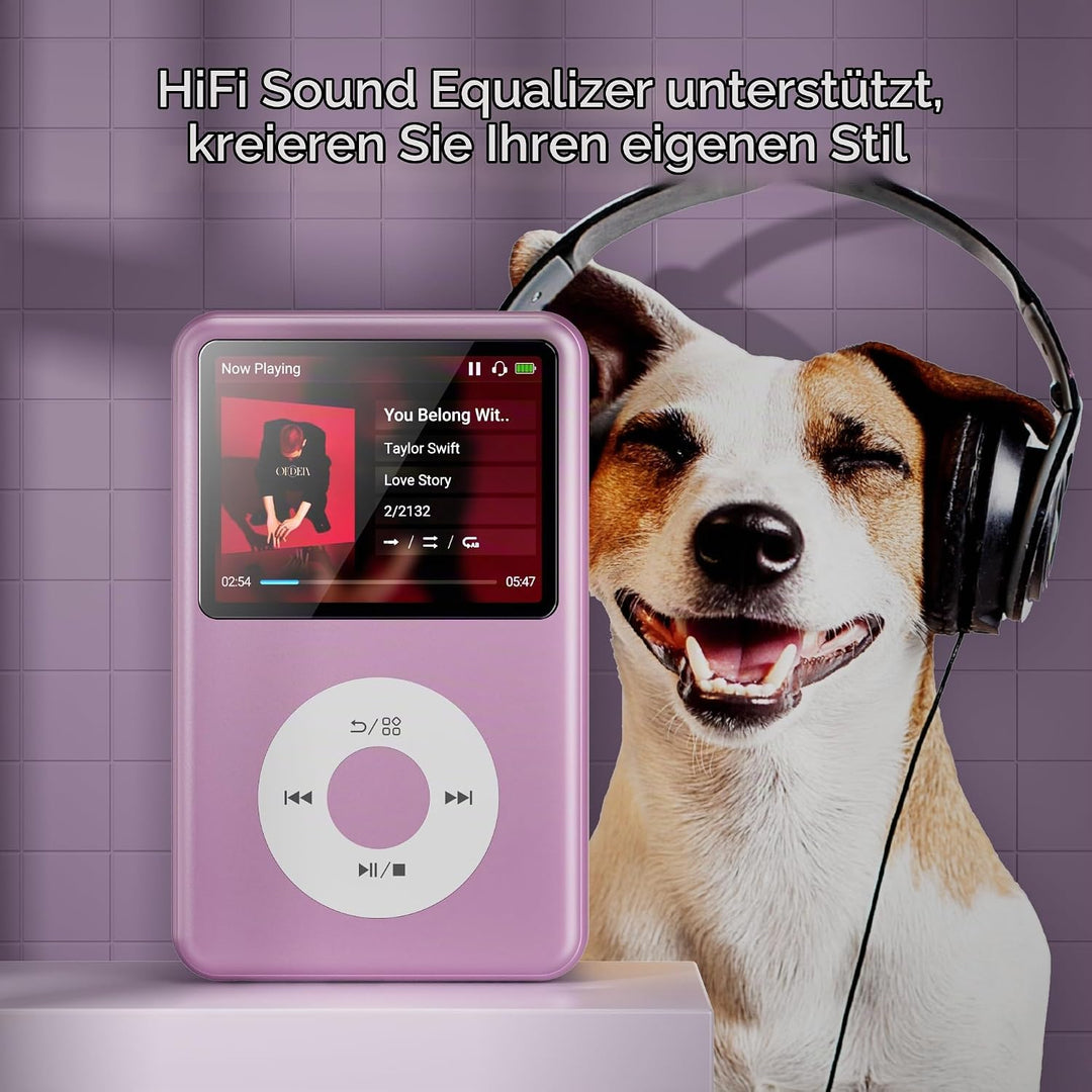Innioasis Y1 Zeitlose Klasse 128 GB Digitaler Kinder-Musikplayer（lila）, lila
