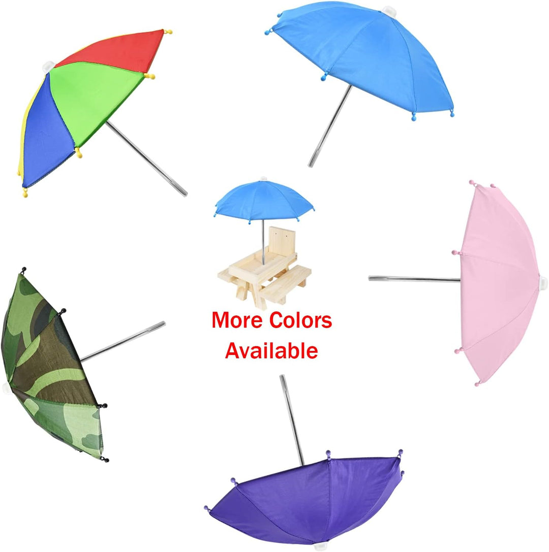Replacement Mini Umbrella, Squirrel Feeder Picnic Table for Aliyoham Garden Ornaments Blau, Blau