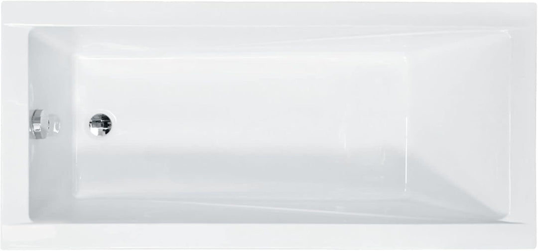 BADLAND Badewanne Original Weiss Acryl Wanne Rechteck MODERN 120x70 KOMPLETTSET SET mit Premium Wann
