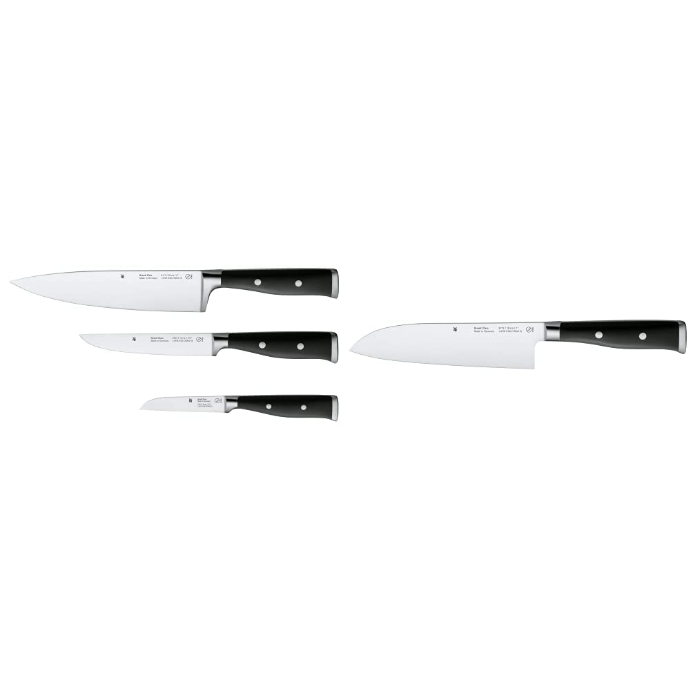 WMF Grand Class Messerset 3teilig & Grand Class Santoku Messer 33 cm, Made in Germany, Messer geschm