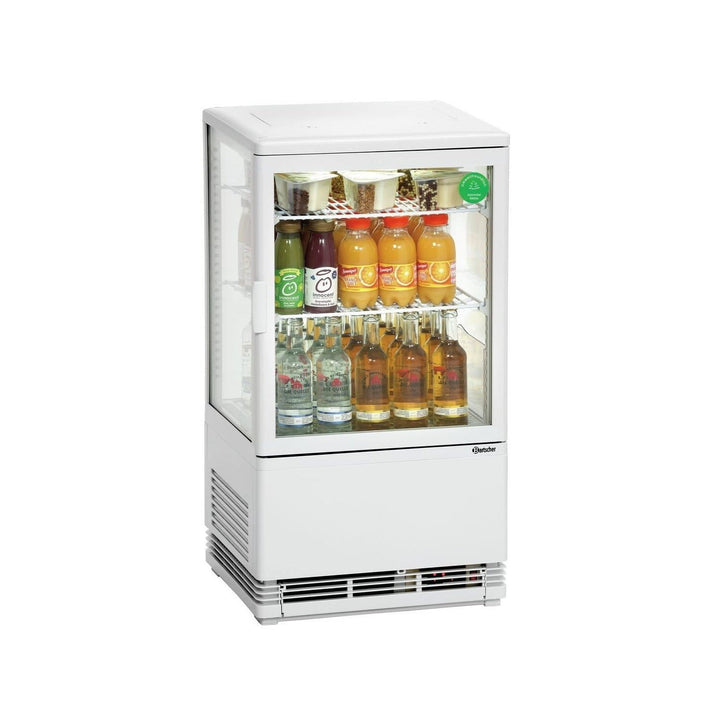 Bartscher Mini-koelvitrine 58L, wit