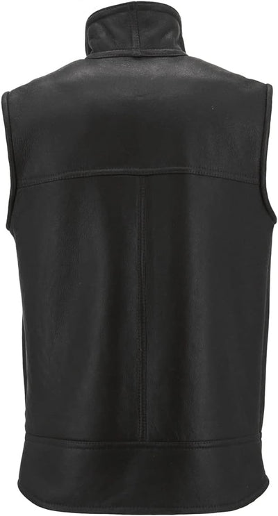 Hollert Herren Lammfellweste Luca Fellweste Echtleder Merino Schaffell Jagdweste warme Outdoorweste