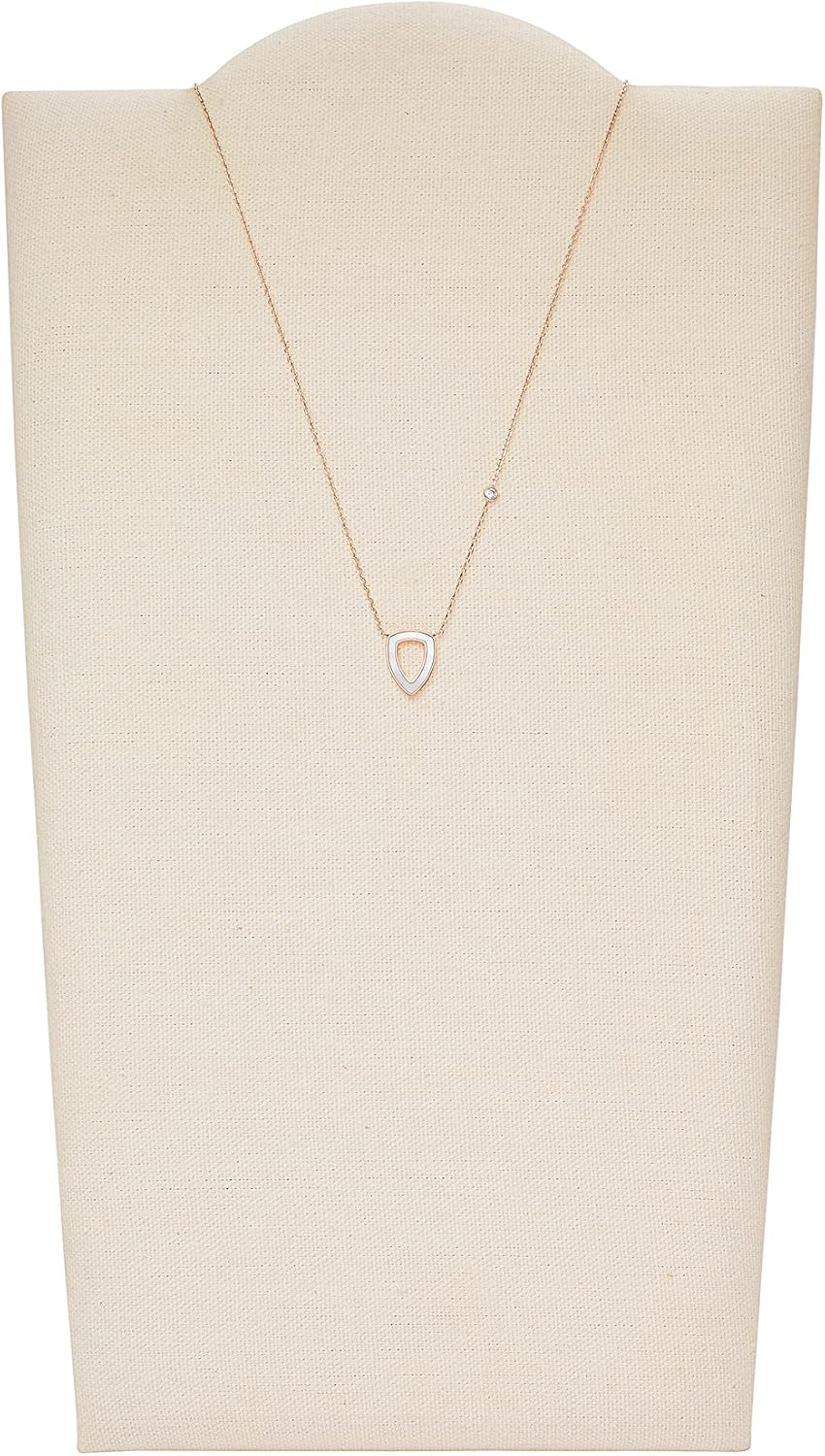 Fossil Damen-Ketten mit Anhänger & Anhänger Edelstahl Perlmutt JF03067791