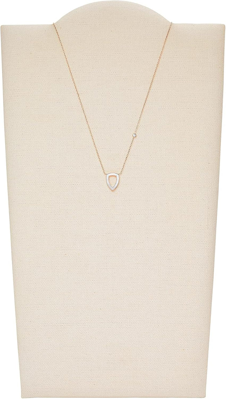 Fossil Damen-Ketten mit Anhänger & Anhänger Edelstahl Perlmutt JF03067791
