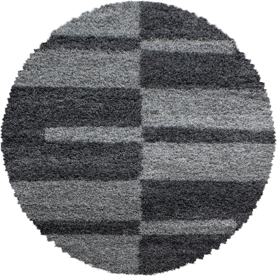 Hochlfor Rund Teppich Wohnzimmer Kariertes Design Schlafzimmer Esszimmer Flur Läufer Küche Weicher L