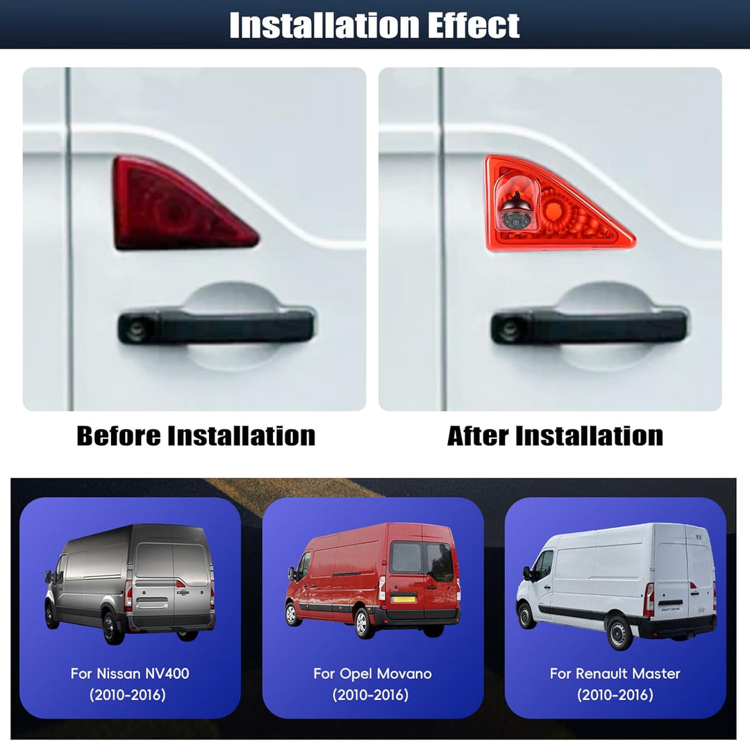 CAMECHO 720P HD Rückfahrkamera für Nissan NV400 2010-2016/ Opel Movano 2010-2016/ Renault Master 201