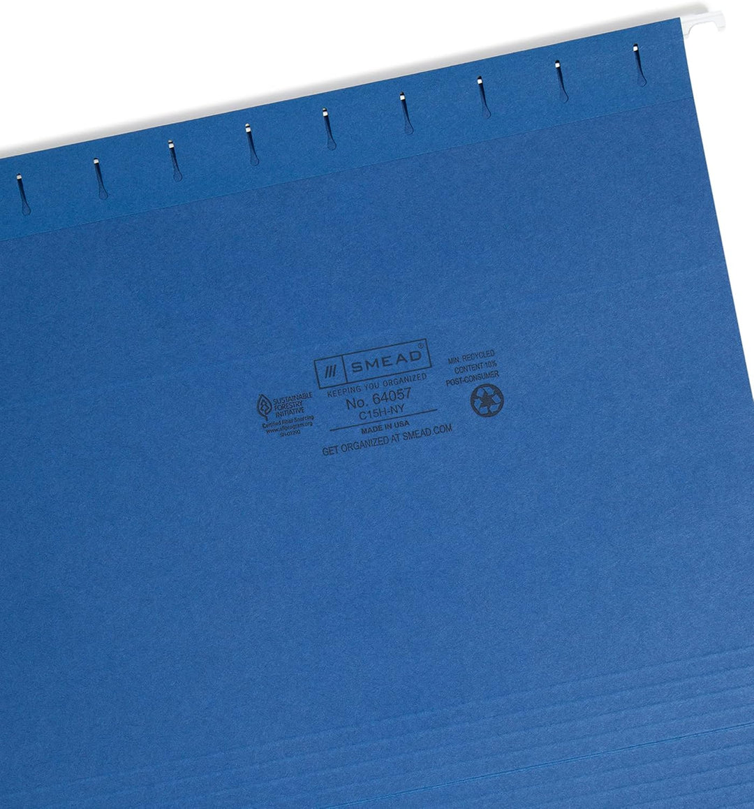 Smead Farbige Hängeregistraturmappe mit Register, 1/5-Schnitt, verstellbare Registerkarte, Briefgrös