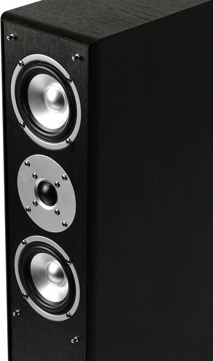 mohr 1 Paar Standlautsprecher SL15 schwarz Lautsprecherboxen, HiFi Klang zum günstigen Preis, Elegan