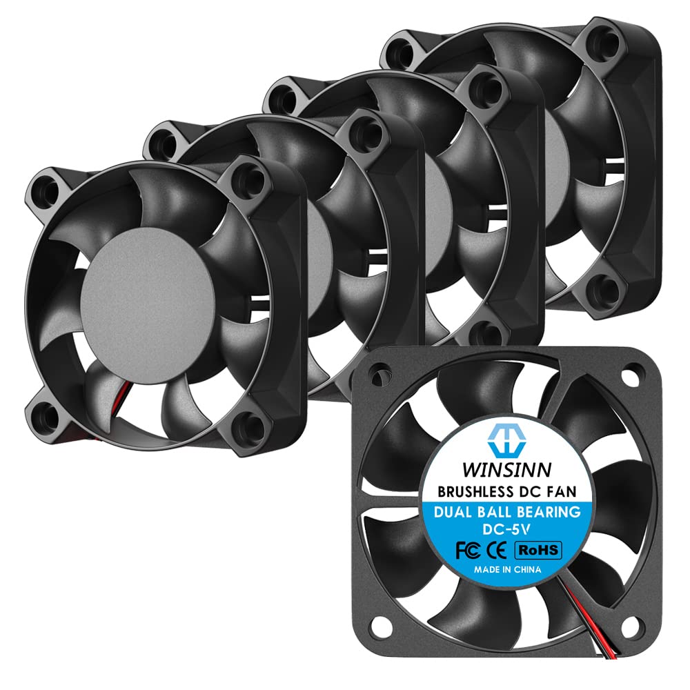 WINSINN 40 mm Lüfter 5 V, 3D-Drucker Micro 5 Volt Lüfter 4010 Doppelkugellager, bürstenlose Kühlung