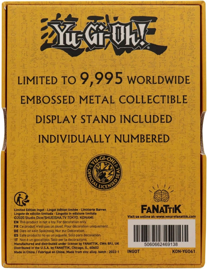 FaNaTtik Yu-Gi-Oh! Lingot Tablet of Memories Limited Edition, Sammlerstück, Black, für Männer, Yu-Gi