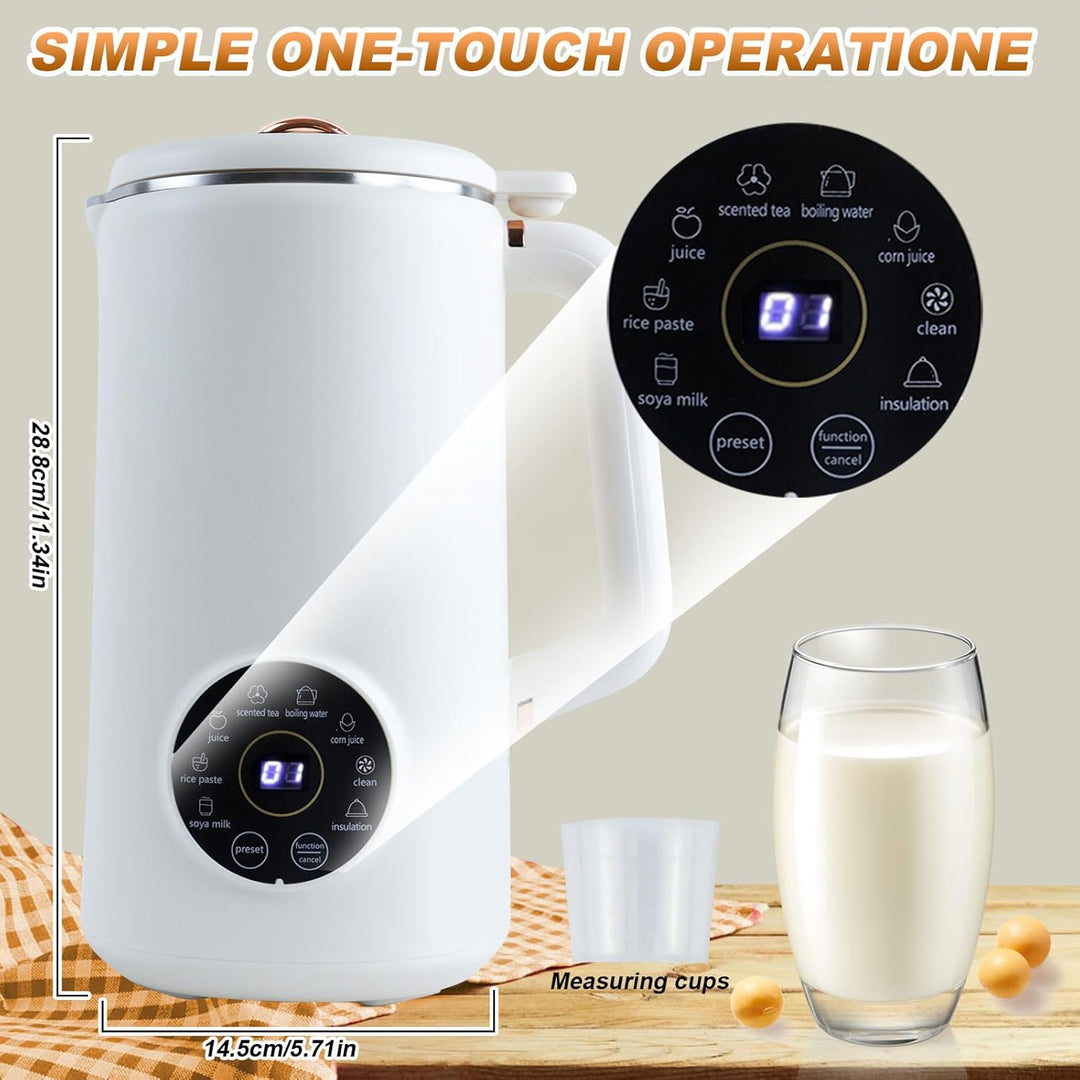 Sojamilch Hersteller, 1000ml Entsafter Sojamilch Maschine mit 10 Klingen Hafermilch Maschine mit Ver