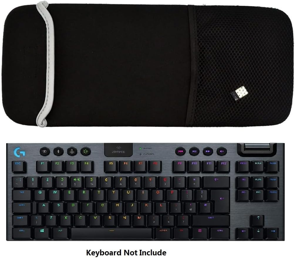 AF-WAN Weiche Neopren-Tragetasche, staubdicht, für Logitech G915 mechanische Gaming-Tastatur (kompat