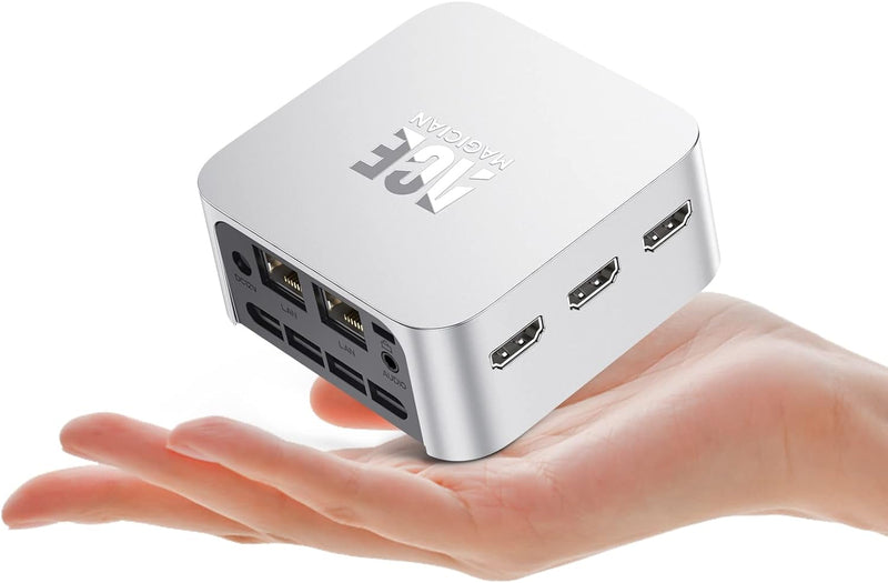 ACEMAGICIAN Mini PC W indows 11 Pro, Alder Lake N100 (bis zu 3,4 GHz), 16GB LPDDR5 512GB SSD Micro D