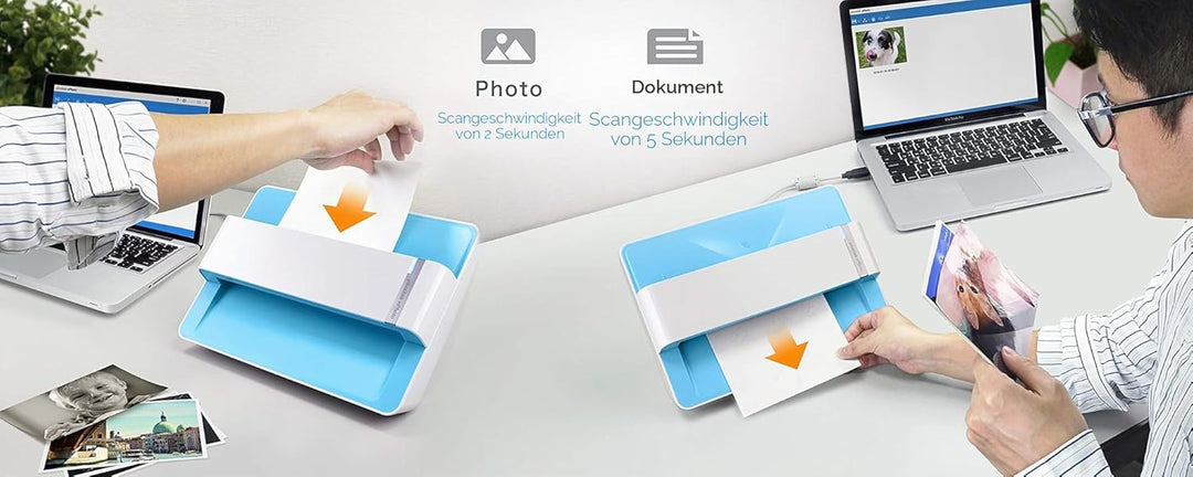 Plustek ePhoto Z300 Fotoscanner (600 x 600 dpi, USB) mit Einzugssensor