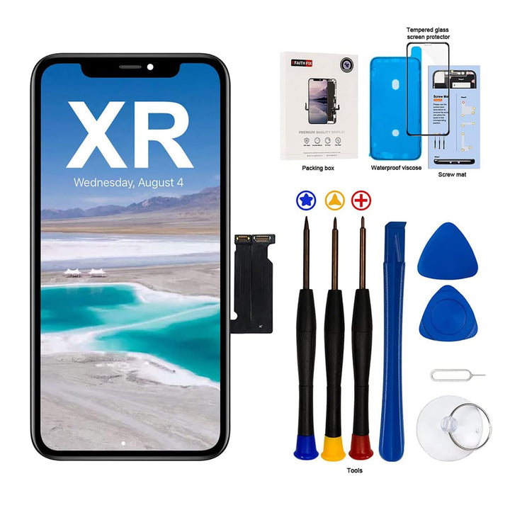 EFAITH für iPhone XR Display LCD Ersatz Bildschirm Volle HD 3D Touch Digitizer Montage Glas Touchscr