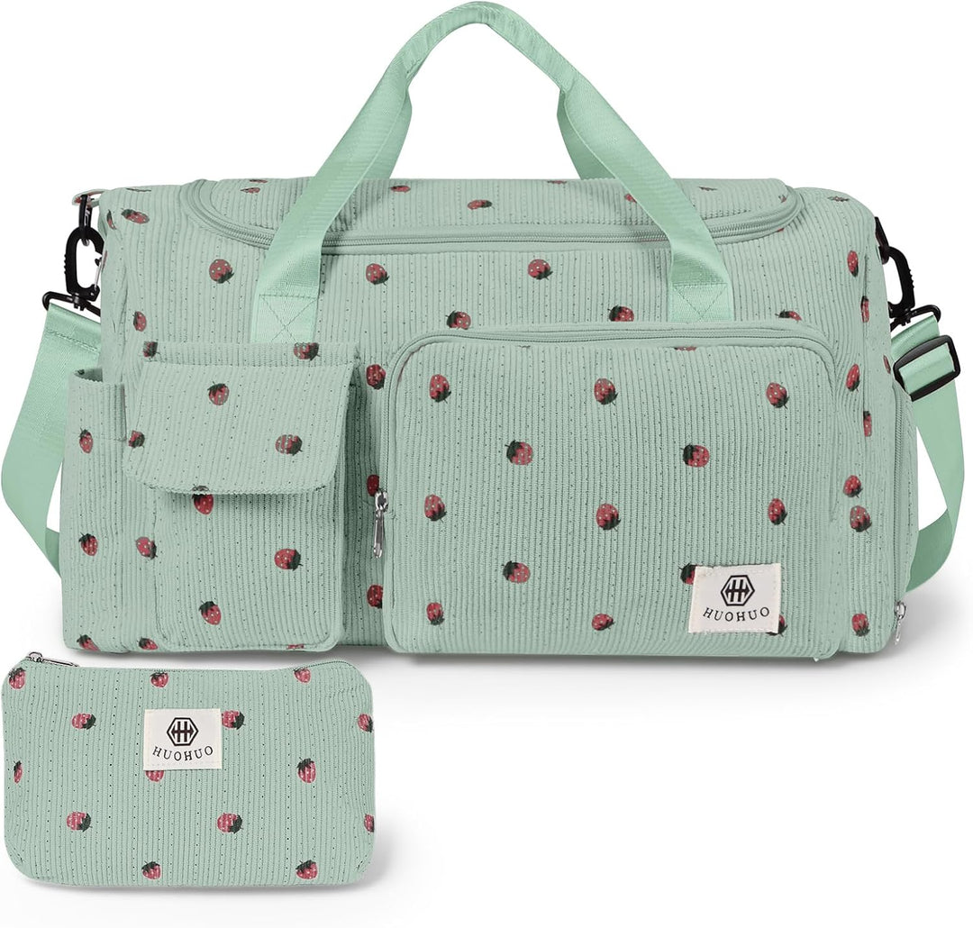 Sporttasche Damen, Sporttasche Kinder, Faltbare Reisetasche Weekender mit Schuhfach und Nassfach, Re