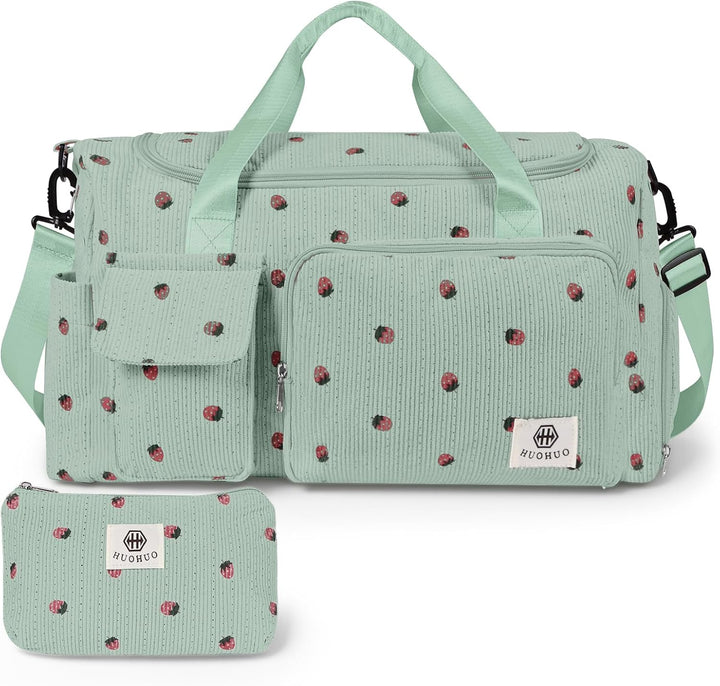 Sporttasche Damen, Sporttasche Kinder, Faltbare Reisetasche Weekender mit Schuhfach und Nassfach, Re
