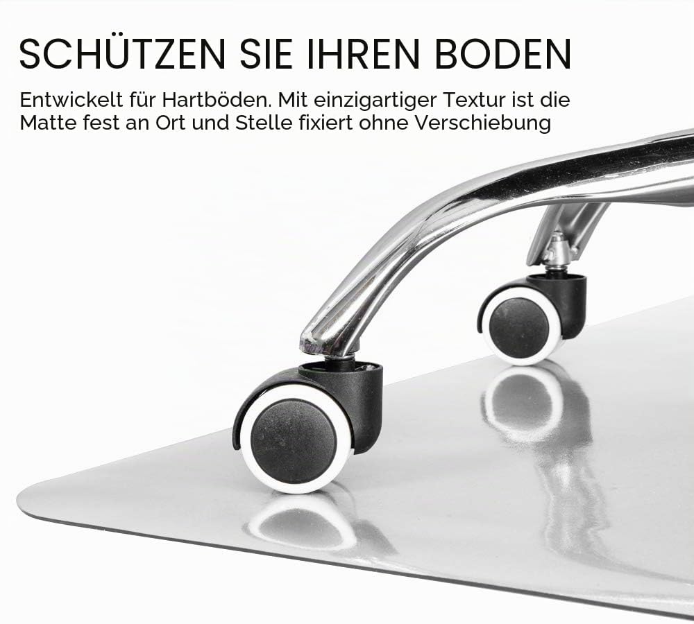 Kuyal Clear Stuhlmatte für Harte Böden76x120cm transparente Fussmatten Holz- / Fliesenschutzmatte fü