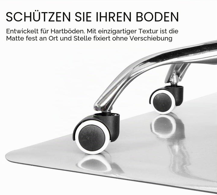 Kuyal Clear Stuhlmatte für Harte Böden76x120cm transparente Fussmatten Holz- / Fliesenschutzmatte fü