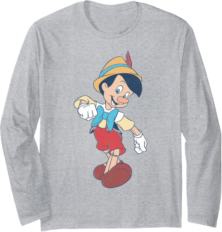 Disney Pinocchio Vintage Portrait Langarmshirt