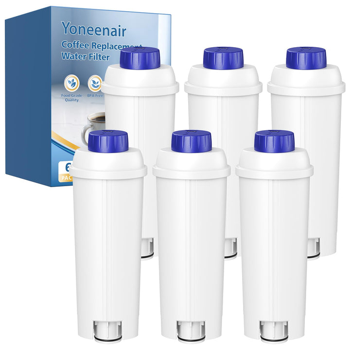 6er-Pack Wasserfilter für Delonghi Wasserfilter DLSC002, Wasserfilterkartuschen kompatibel mit Delon