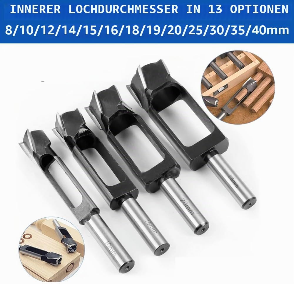 Dübel-Zapfenbohrer, tiefer Zapfenschneider, Kernbohrer, Holzarbeiten, Möbelherstellung, Tischlerei,