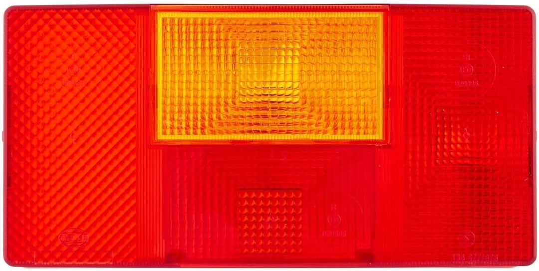 HELLA Rückleuchte - Glühlampe - 24V / 12V - Einbau - ECE/nicht SAE - Lichtscheibenfarbe: rot/gelb -