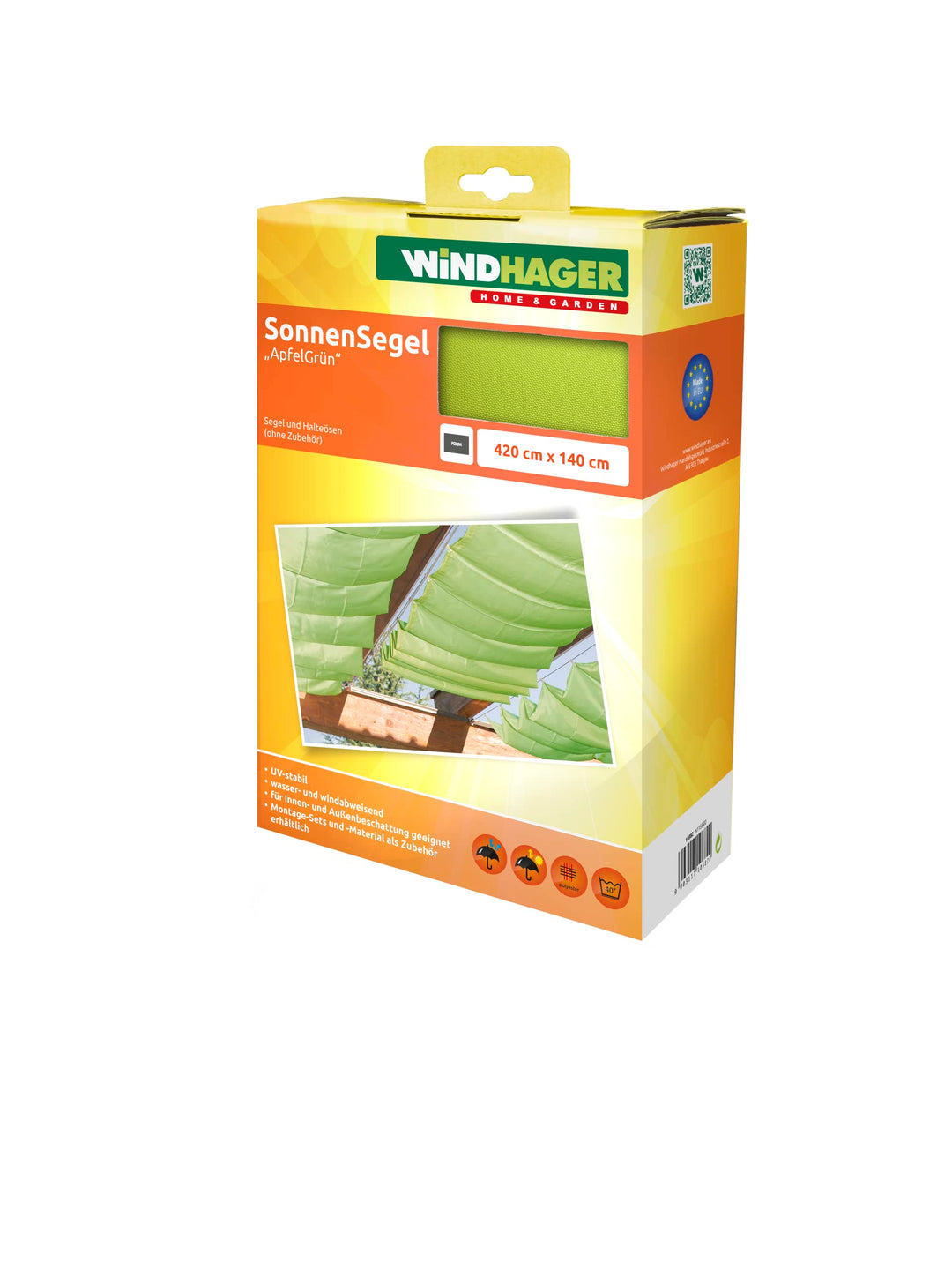 Windhager Sonnensegel für Seilspanntechnik, Wintergarten und Terrassen Beschattung, Seilspannmarkise