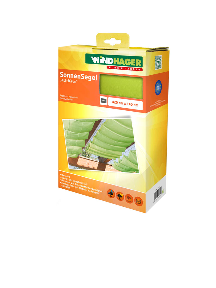 Windhager Sonnensegel für Seilspanntechnik, Wintergarten und Terrassen Beschattung, Seilspannmarkise