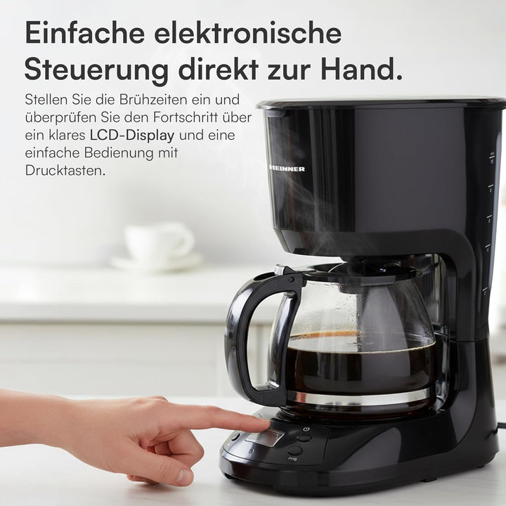 HCM-D750GCBK Digital Coffee Maker with LCD Display, Anti-Drip Function, Black Chatt & 3-Year Warrant