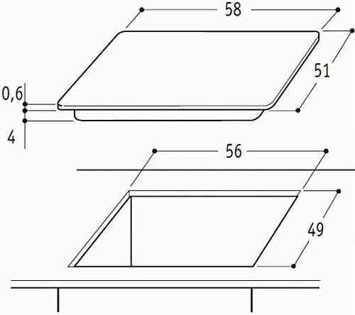Whirlpool AKM9010NE Platte – Platten (integriert, Keramik, Glaskeramik, schwarz, drehbar, oben recht