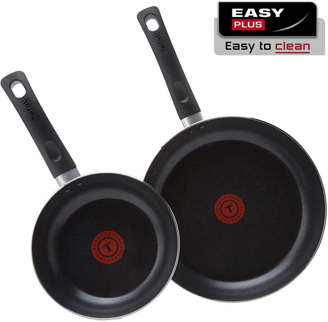 Tefal B189S2 Taste Pfannenset 2 tlg, kleine Pfanne 20 cm + Bratpfanne gross 28 cm, Innen & Aussen An