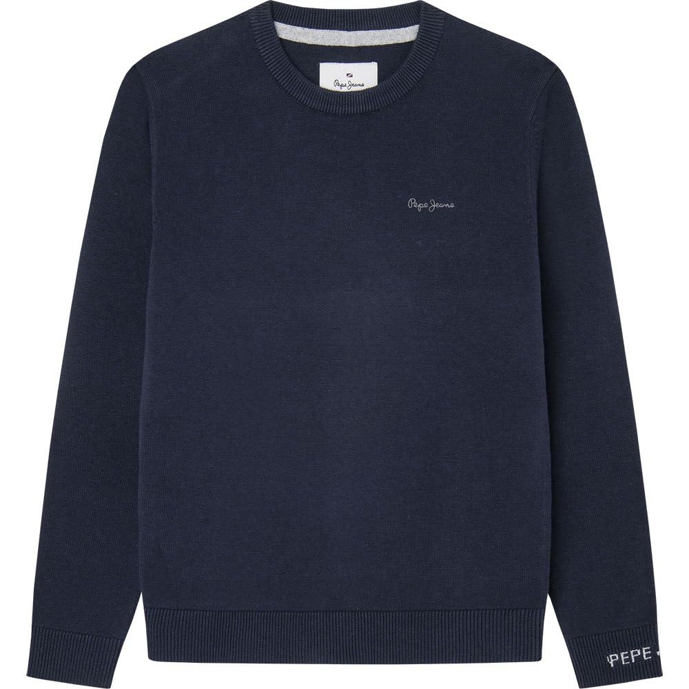 Pepe Jeans Jungen Tottenham Crew Pullover Sweater, Blue (Dulwich)